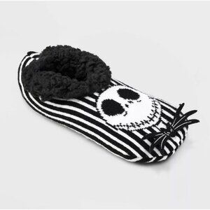 The Nightmare Before Christmas Womens Pull-On Slipper Socks Black/White 4-10